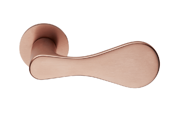 Ручки для дверей Ручка дверная Дроп. Цвет Матовая медь PVD. Коллекция Дроп. Картинка.